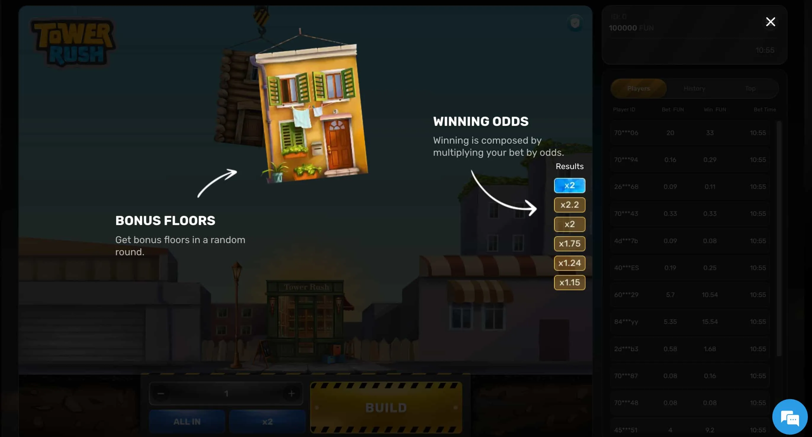 Pisos Bonus en Tower Rush